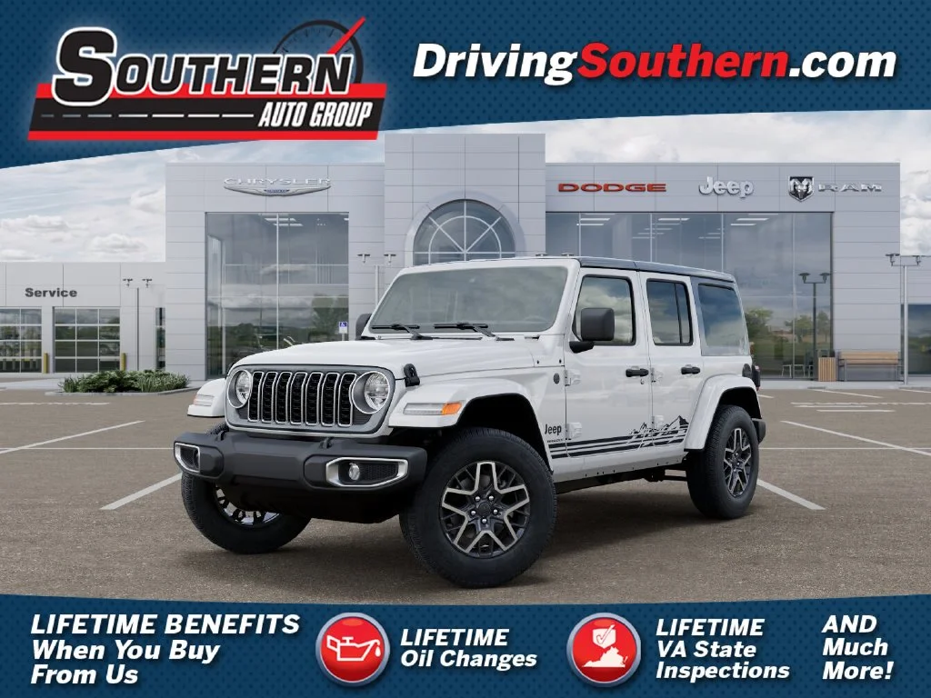 New 2026 Bright White Clear-Coat Exterior Paint Jeep Sahara image 1