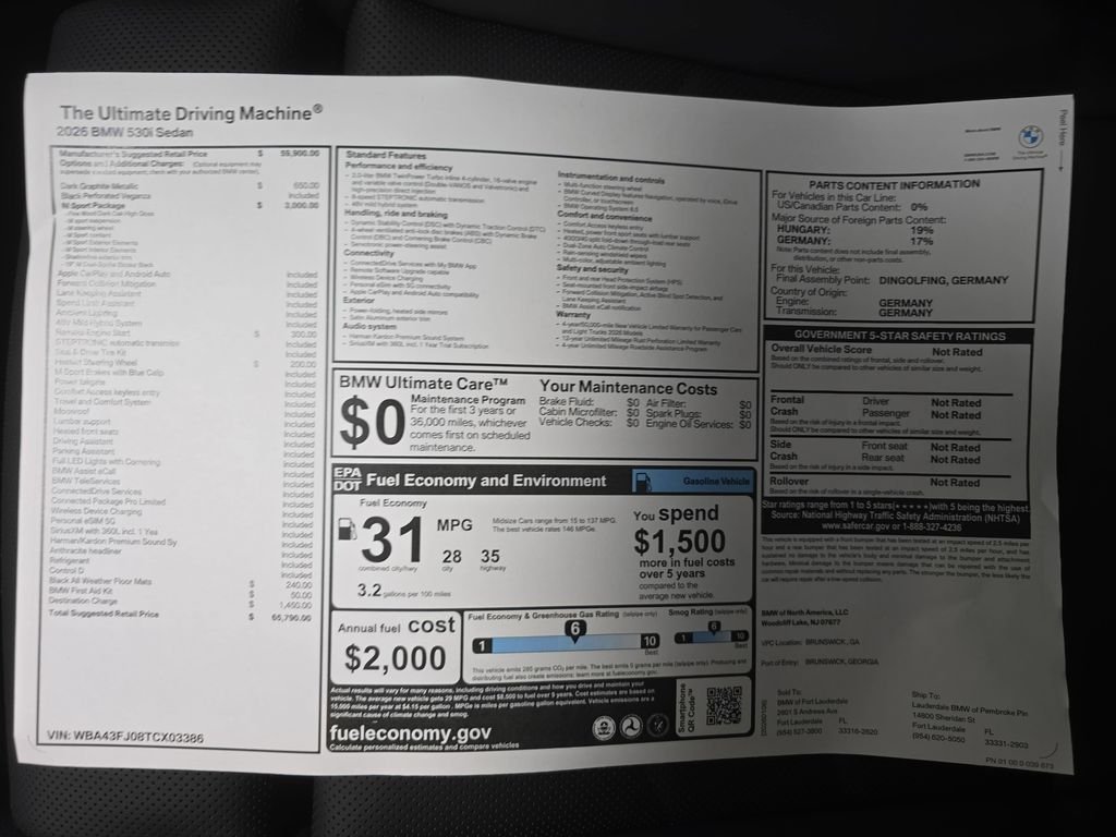 Used 2026 Dark Graphite Metallic BMW 530i image 21