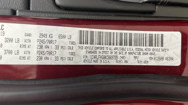 Used 2019 Velvet Red Pearlcoat Jeep Laredo E image 26