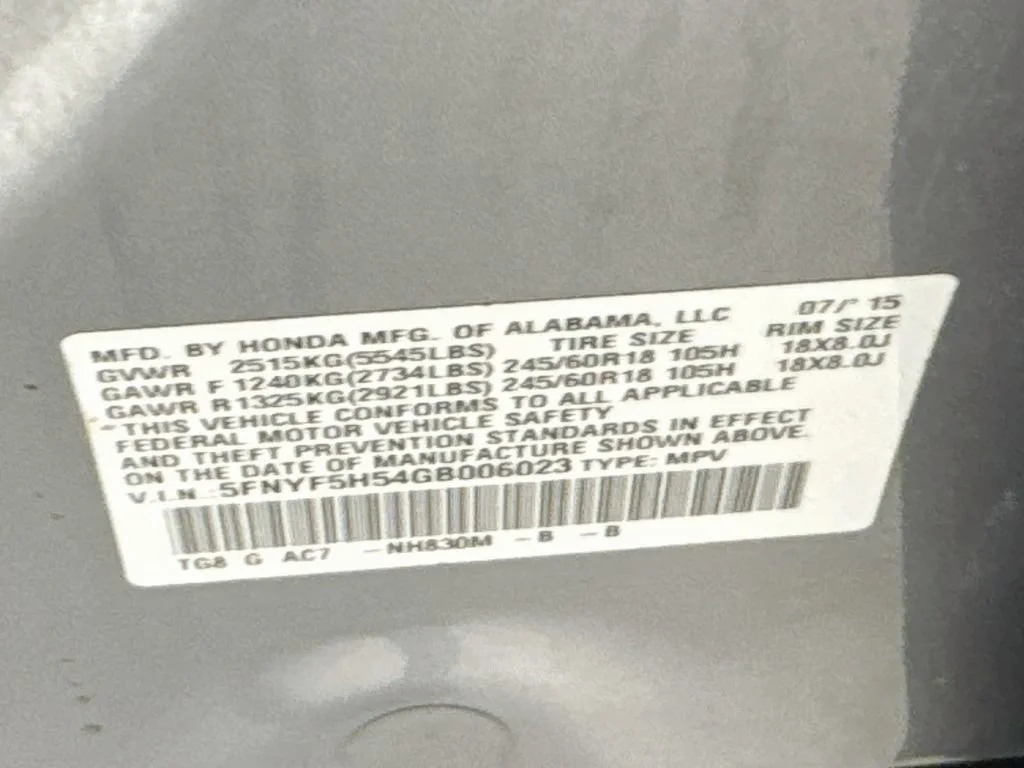 Used 2016 Silver Honda EX-L image 43