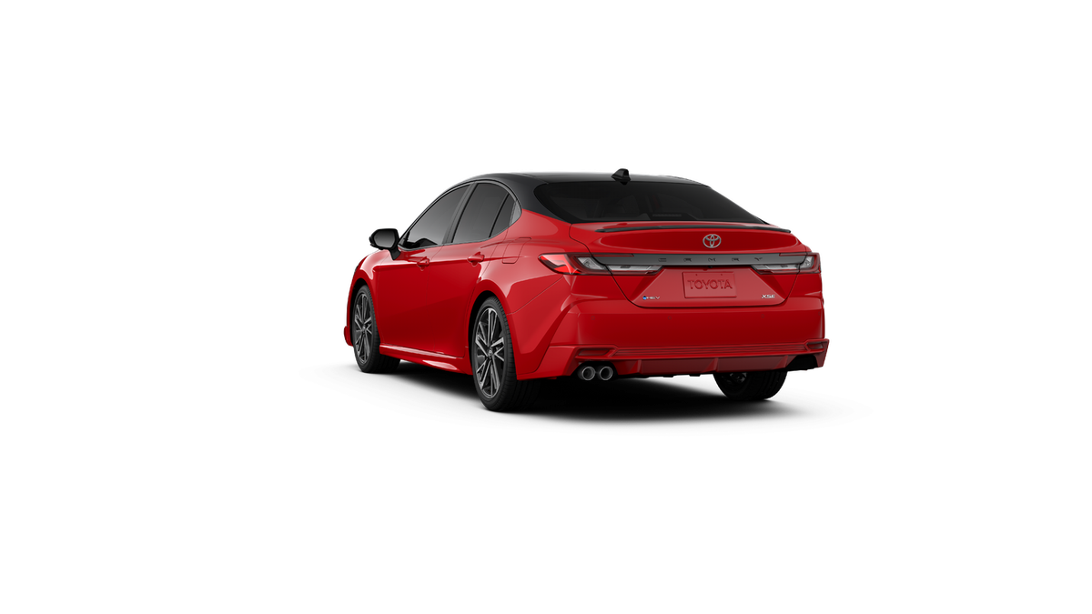 New 2027 Supersonic Red with Midnight Black Metallic roof Toyota XSE image 47