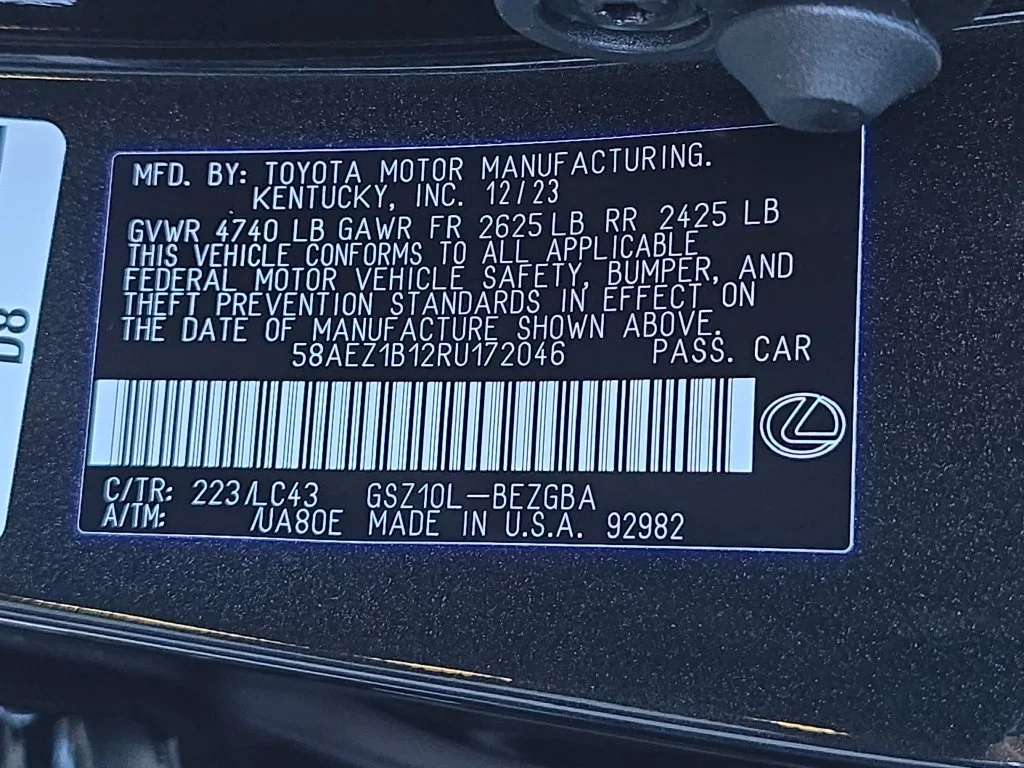 Used 2024 Black Lexus 350 Luxury image 39