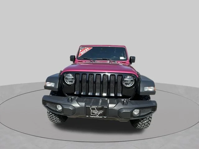 Used 2021 Red Jeep Unlimited Willys image 10