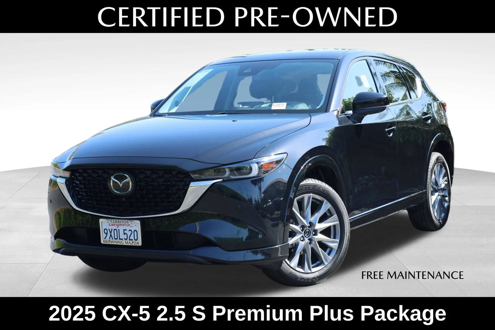Certified Used 2025 Black Mazda 2.5 S Premium Plus Package image 1