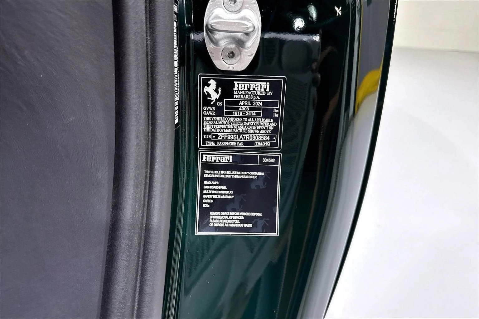 Used 2024 Verde British Ferrari Base image 17