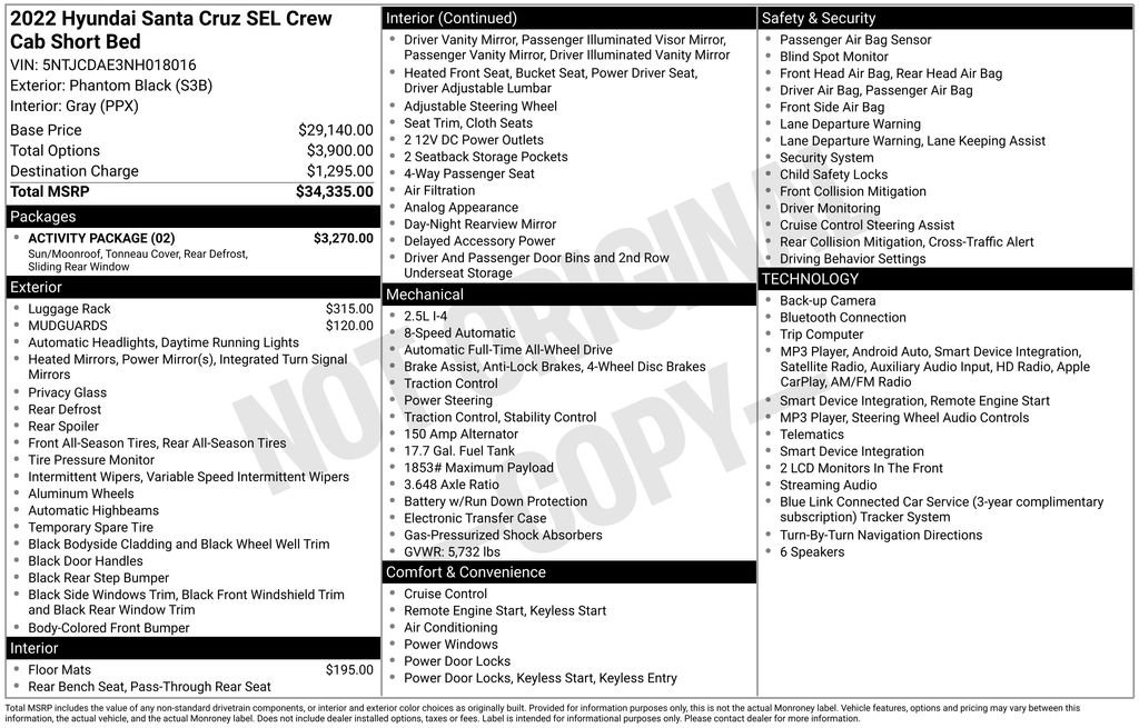 Used 2022 Black Hyundai SEL image 33