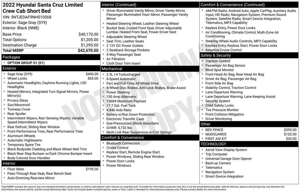 Used 2022 Green Hyundai Limited image 17