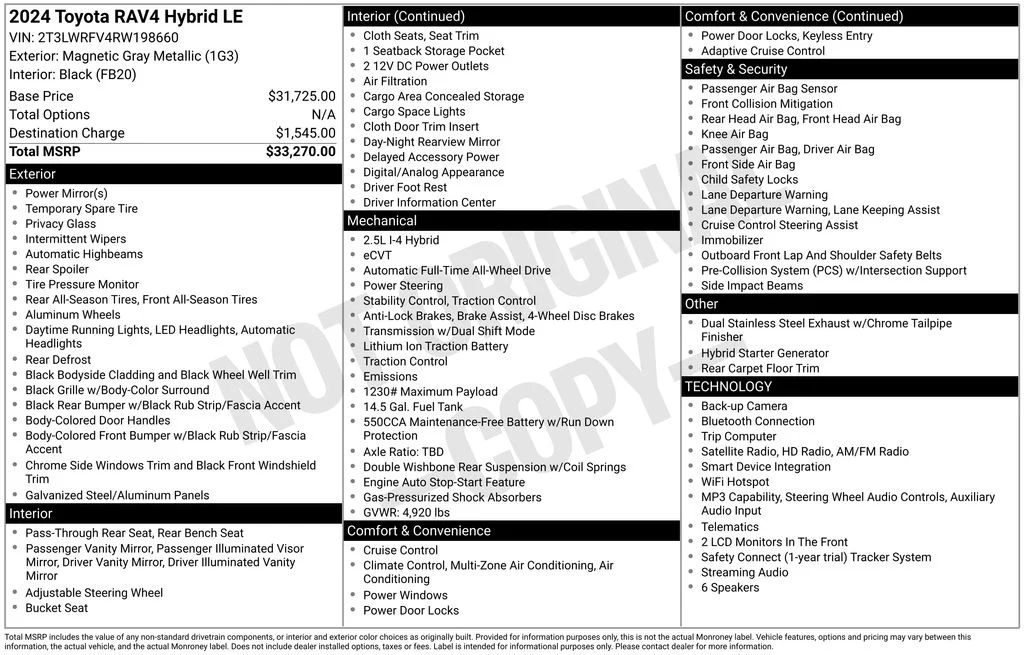 Used 2024 Gray Toyota LE image 11