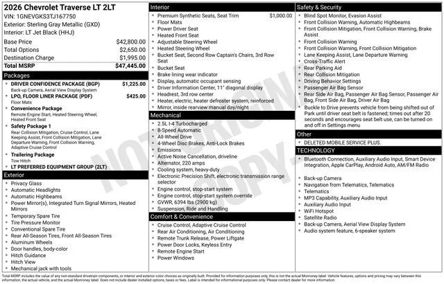 Used 2026 Sterling Gray Metallic Chevrolet LT image 3