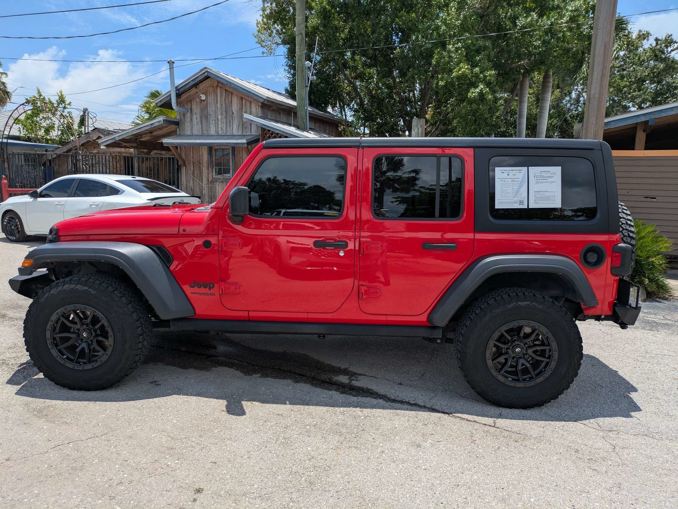 Used 2022 Firecracker Red Clearcoat Jeep Unlimited Willys Sport image 8