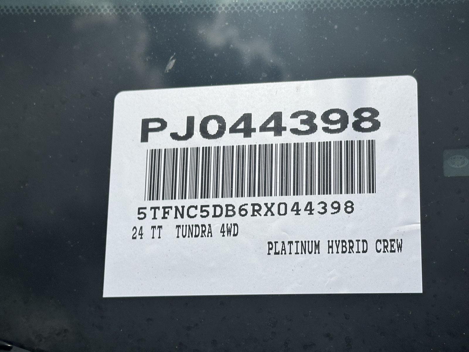 Used 2024 Midnight Black Metallic Toyota Platinum Hybrid image 15