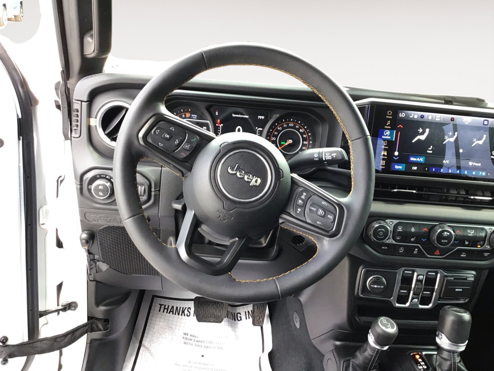 Used 2024 Bright White Clearcoat Jeep Texas Trail image 12