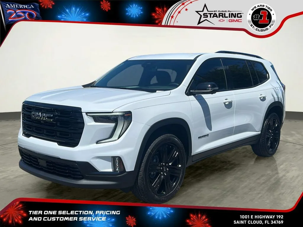 New 2026 Glacier White Tricoat GMC Elevation image 1