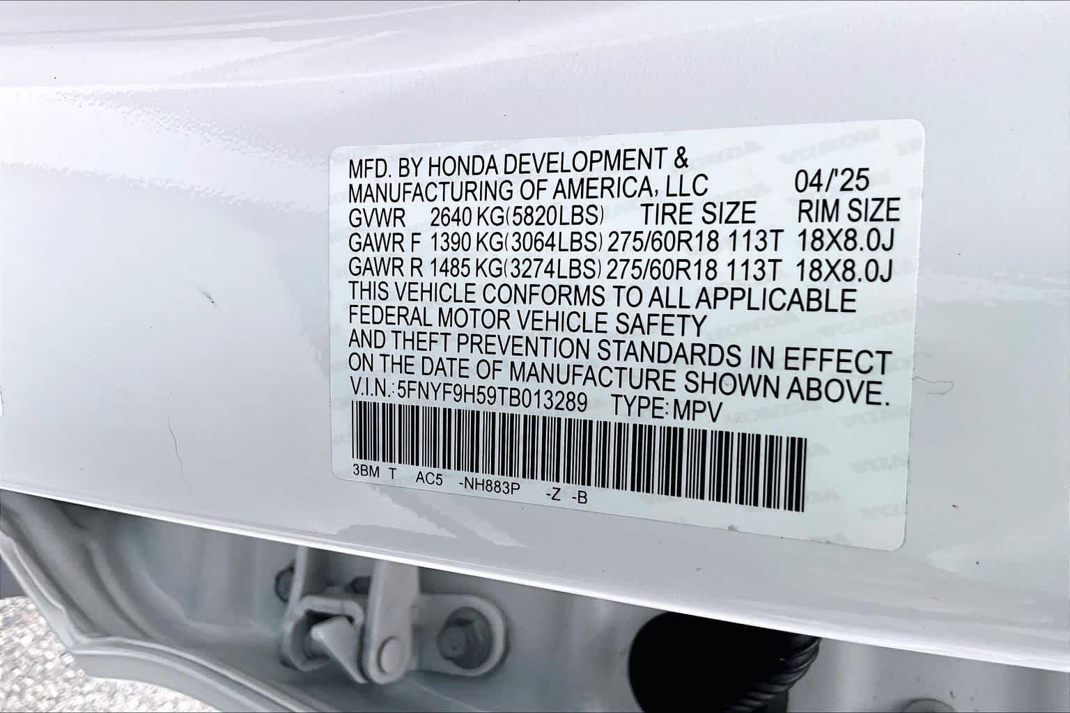Used 2026 Platinum White Pearl Honda TrailSport image 33
