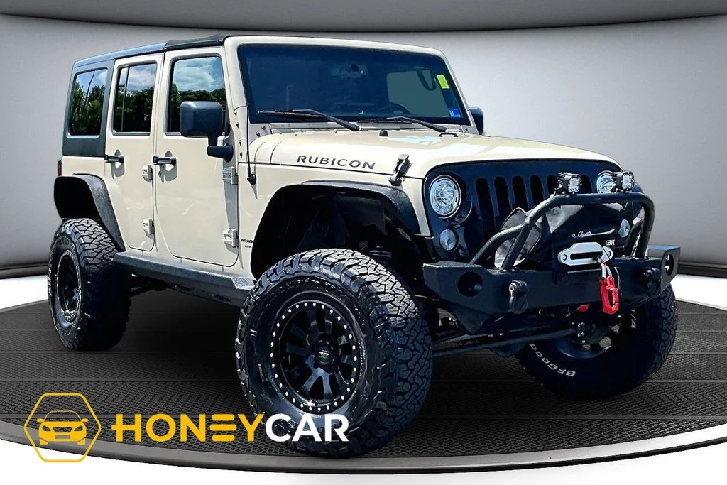 Certified Used 2018 Beige Jeep Unlimited Rubicon image 1