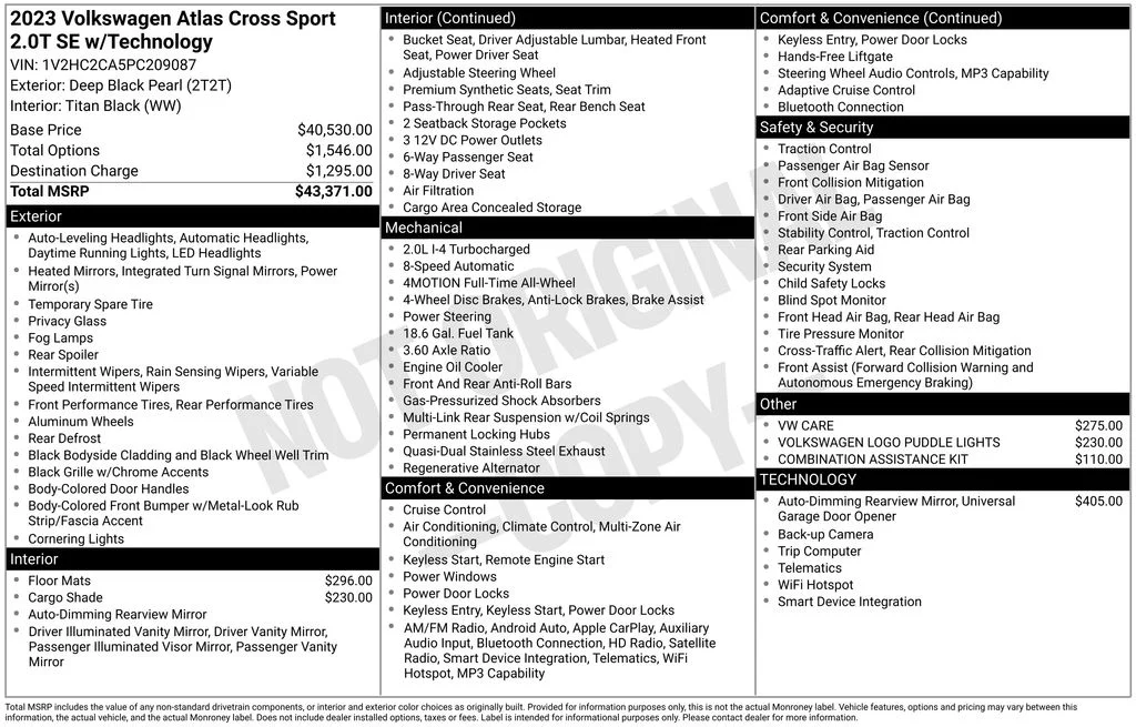 Used 2023  Volkswagen 2.0T SE w/Technology image 2