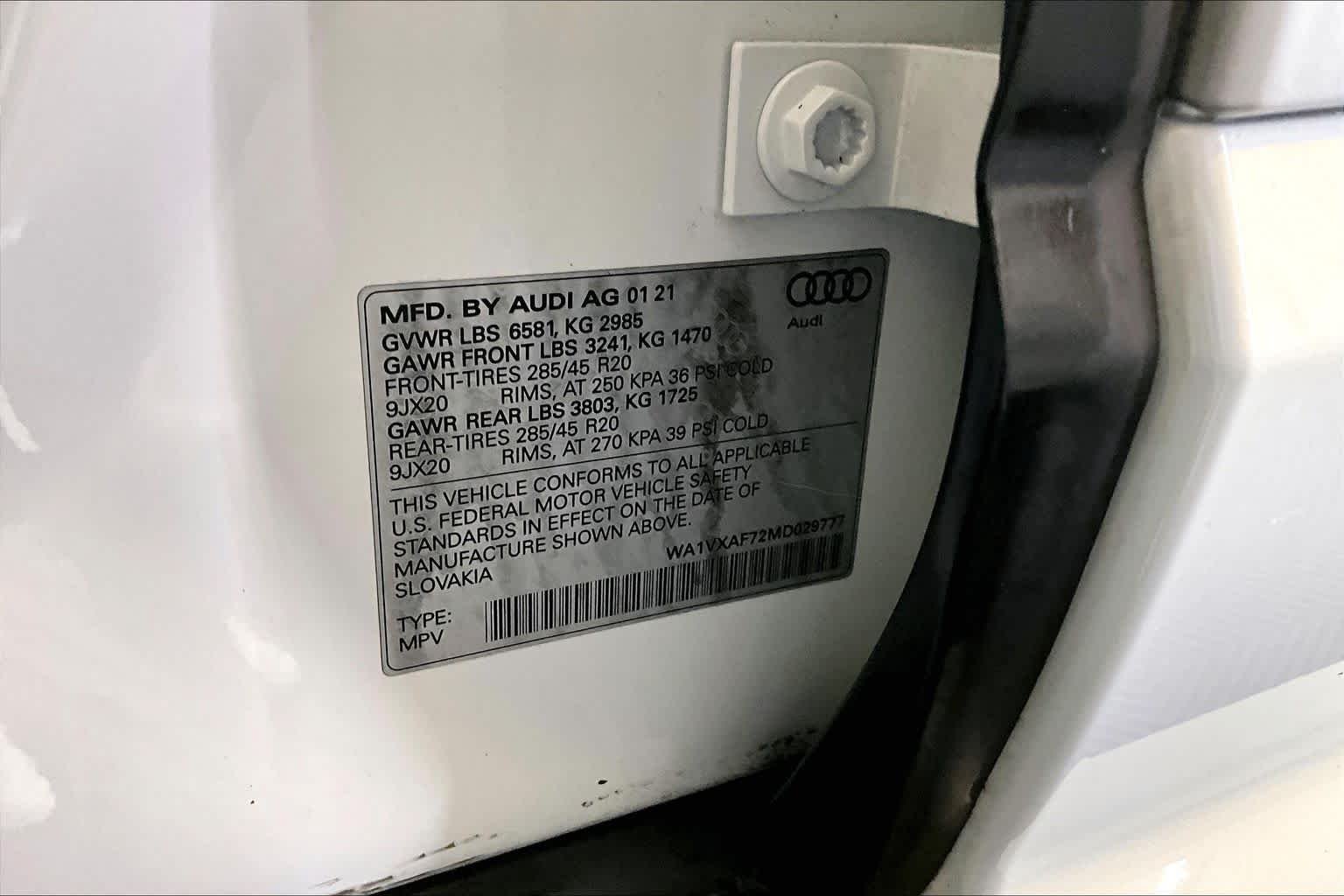 Used 2021 Carrara White Audi Prestige image 34