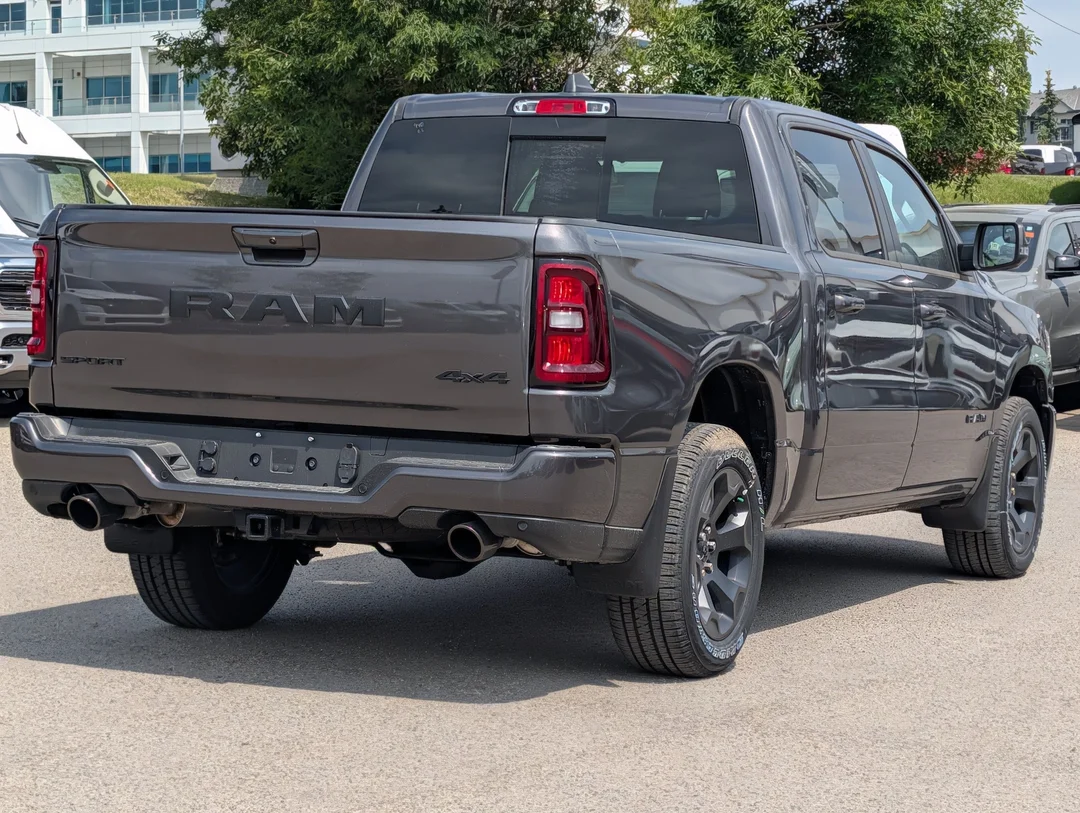New 2026 Grey RAM Sport - - 3.0L Hurricane T-Turbo - Cloth/Vinyl Bucket Seats - Steel Standard Hood & More! image 8