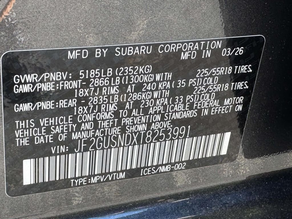 New 2026 MAGNETITE GRAY PEARL Subaru Limited Hybrid image 25