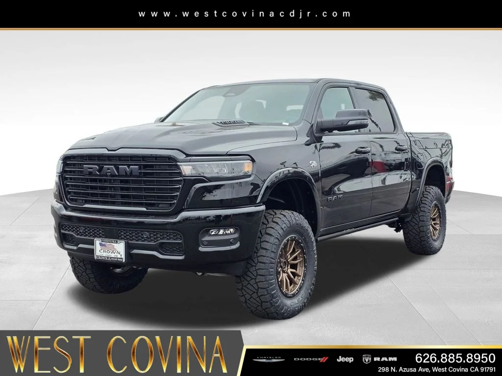 New 2026 Diamond Black Crystal Pearl-Coat Exterior Paint RAM Laramie image 1