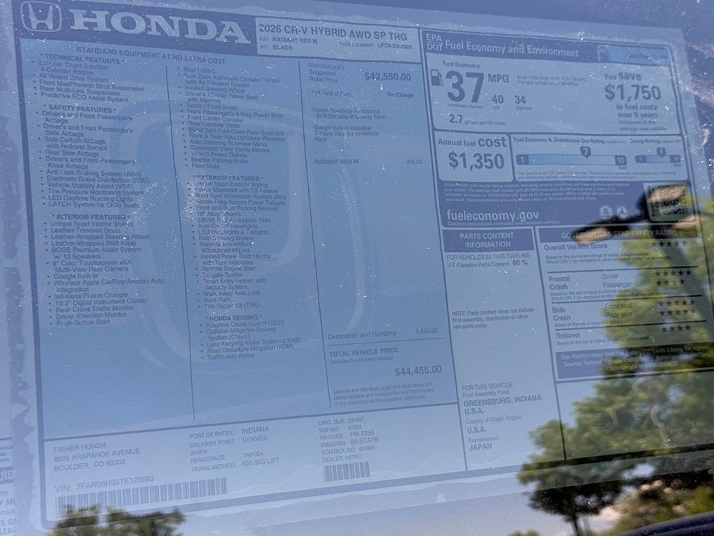 New 2026 Radiant Red Metallic Honda Sport Touring image 27