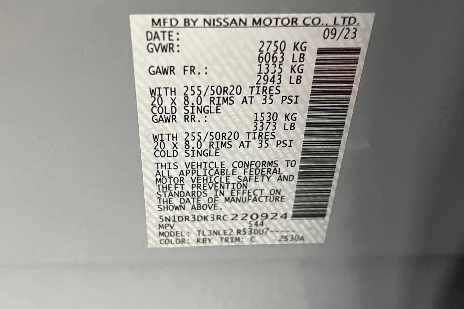Used 2024 Boulder Gray Pearl Nissan Platinum image 36