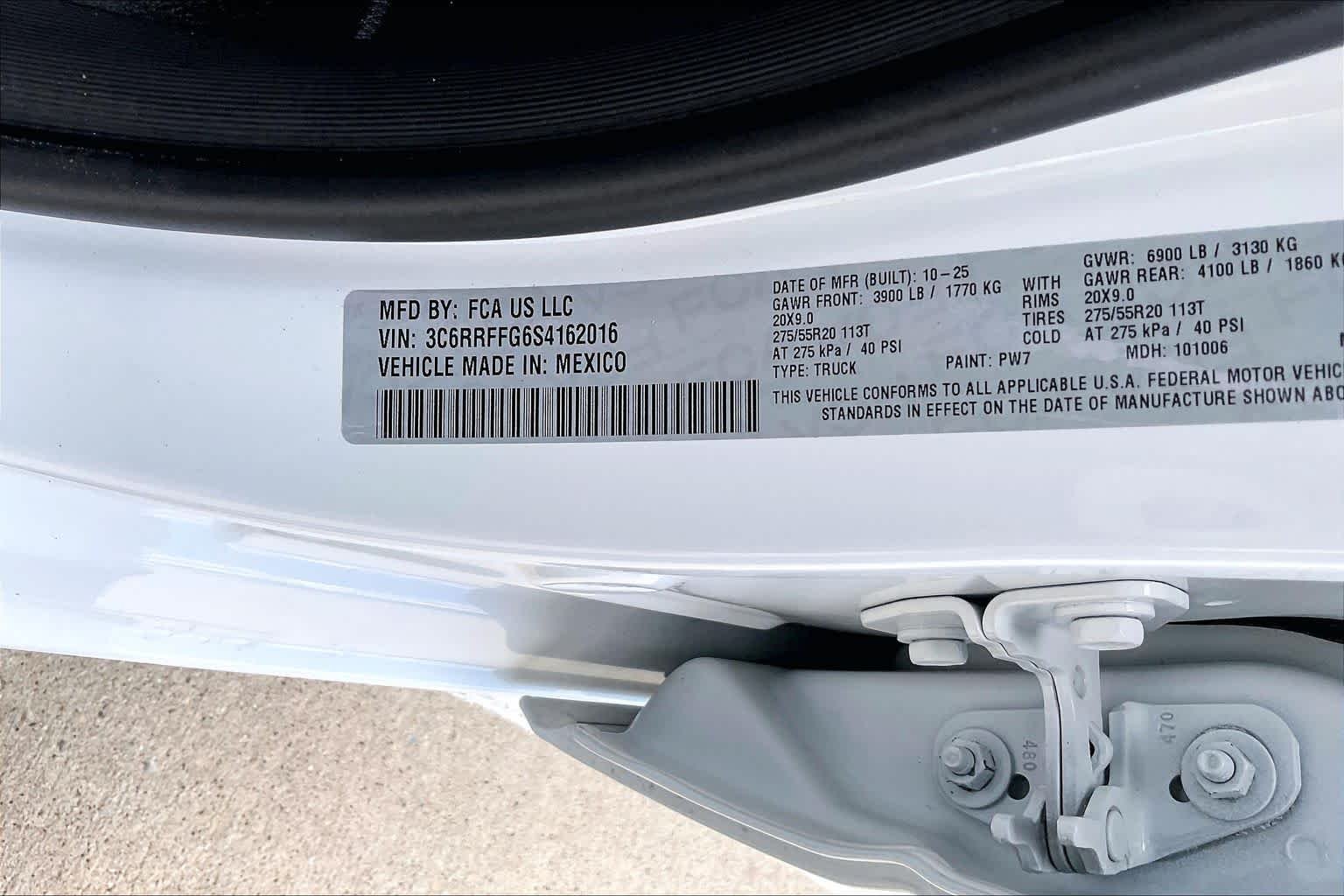 Used 2025 Bright White Clearcoat Ram Big Horn image 35