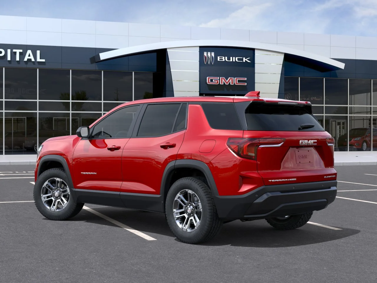 New 2027 Volcanic Red Tintcoat GMC AWD Elevation image 4