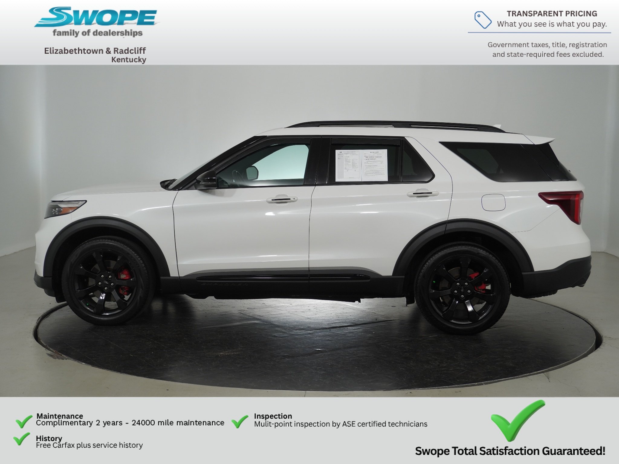 Used 2023 Star White Metallic Tri-Coat Ford ST image 6