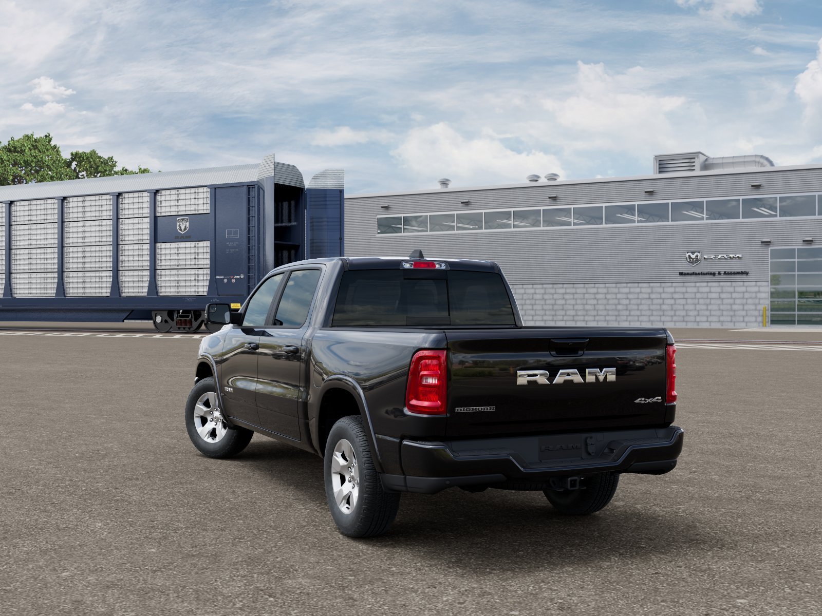 New 2027 Diamond Black Crystal Pearl-Coat Exterior Paint RAM Big Horn image 15