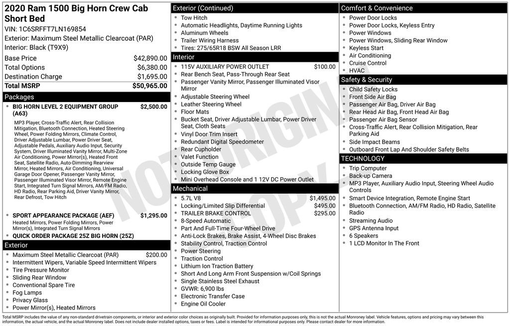 Used 2020 Gray Ram Big Horn/Lone Star image 6