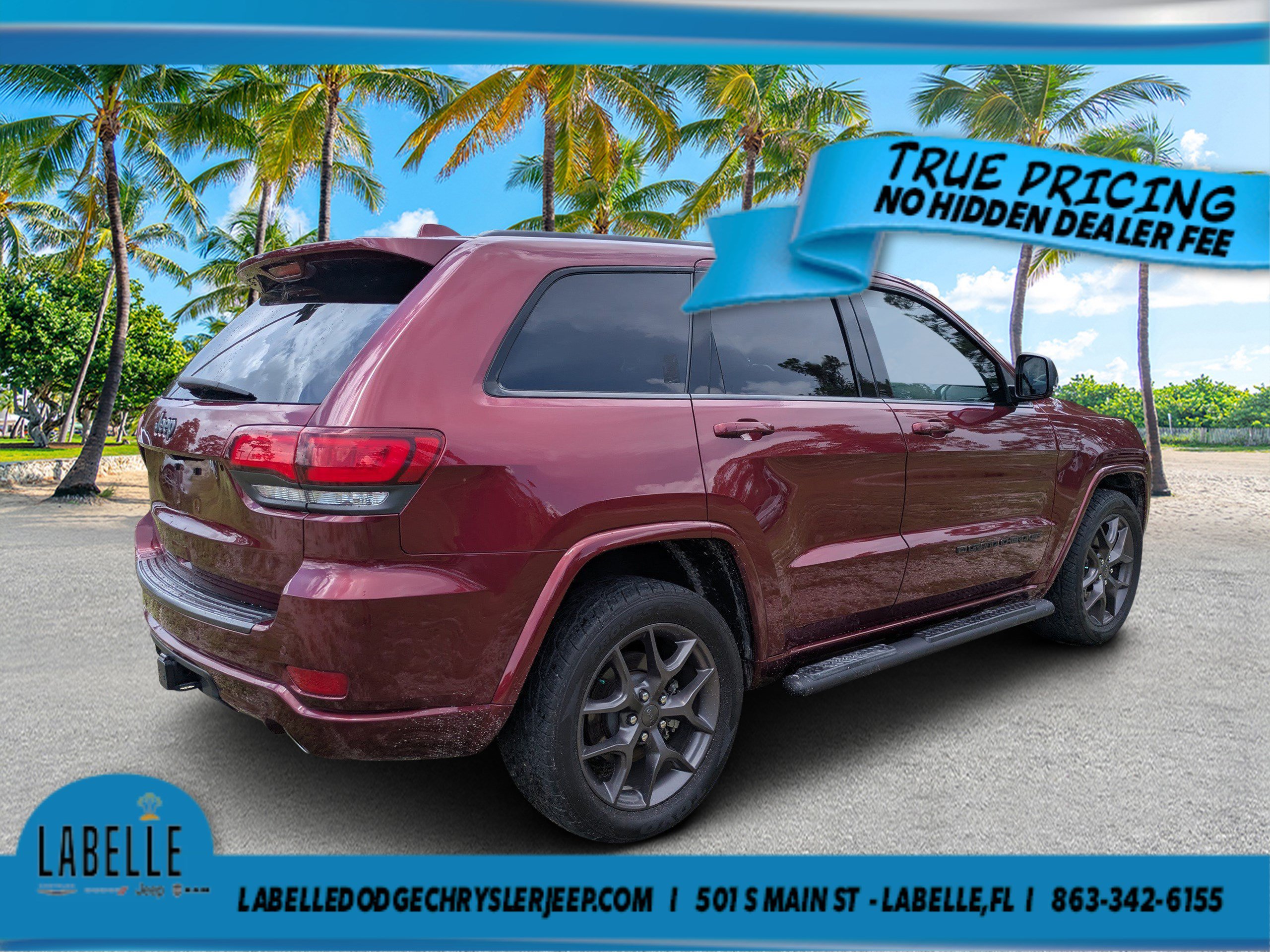 Used 2021 Velvet Red Pearlcoat Jeep 80th Anniversary image 3