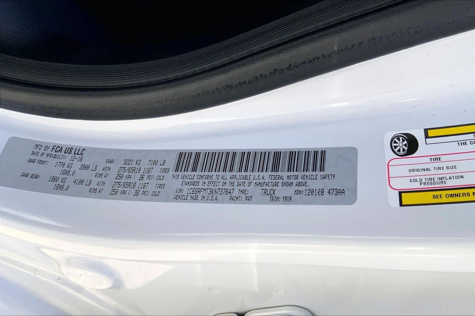 Used 2019 Bright White Clearcoat Ram Big Horn/Lone Star image 33