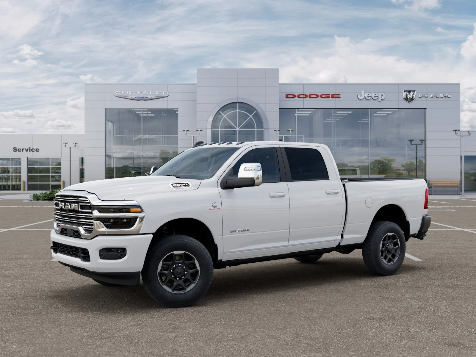 New 2026 Bright White Clear-Coat Exterior Paint RAM Laramie image 29