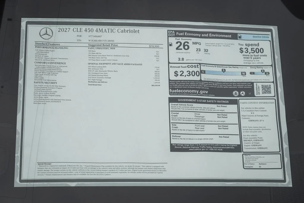 New 2027 Black Mercedes-Benz CLE 450 image 27