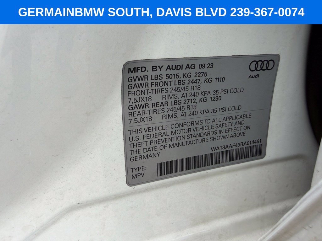 Used 2024 White Audi 45 Premium Plus image 20
