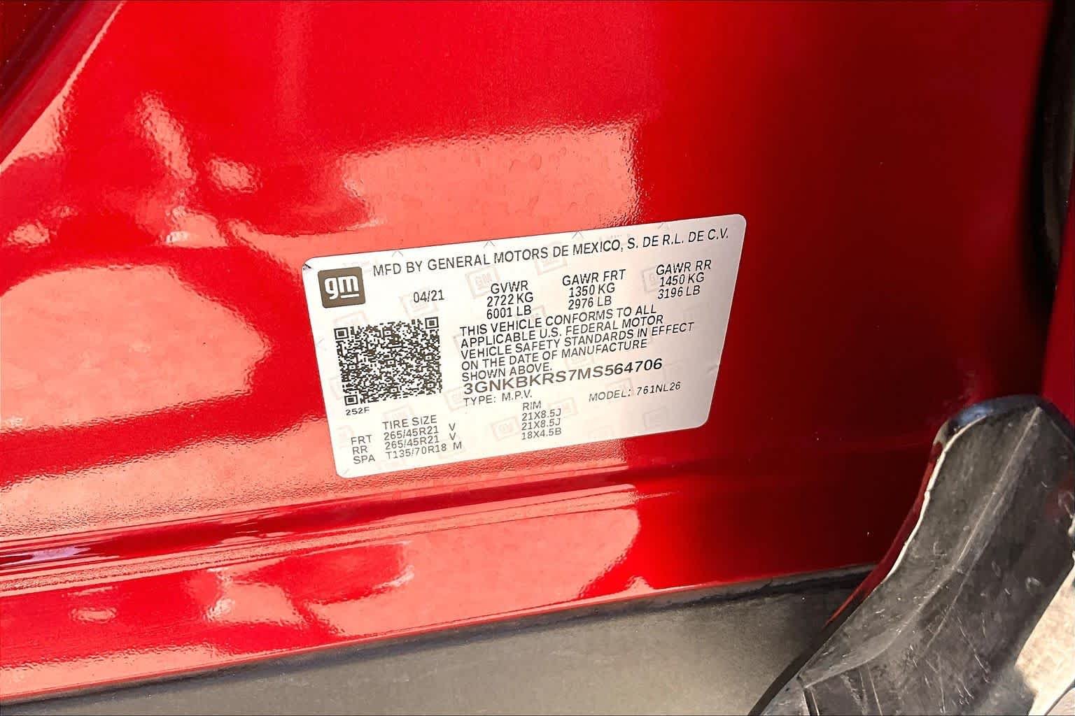 Certified Used 2021 Cherry Red Tintcoat Chevrolet RS image 35