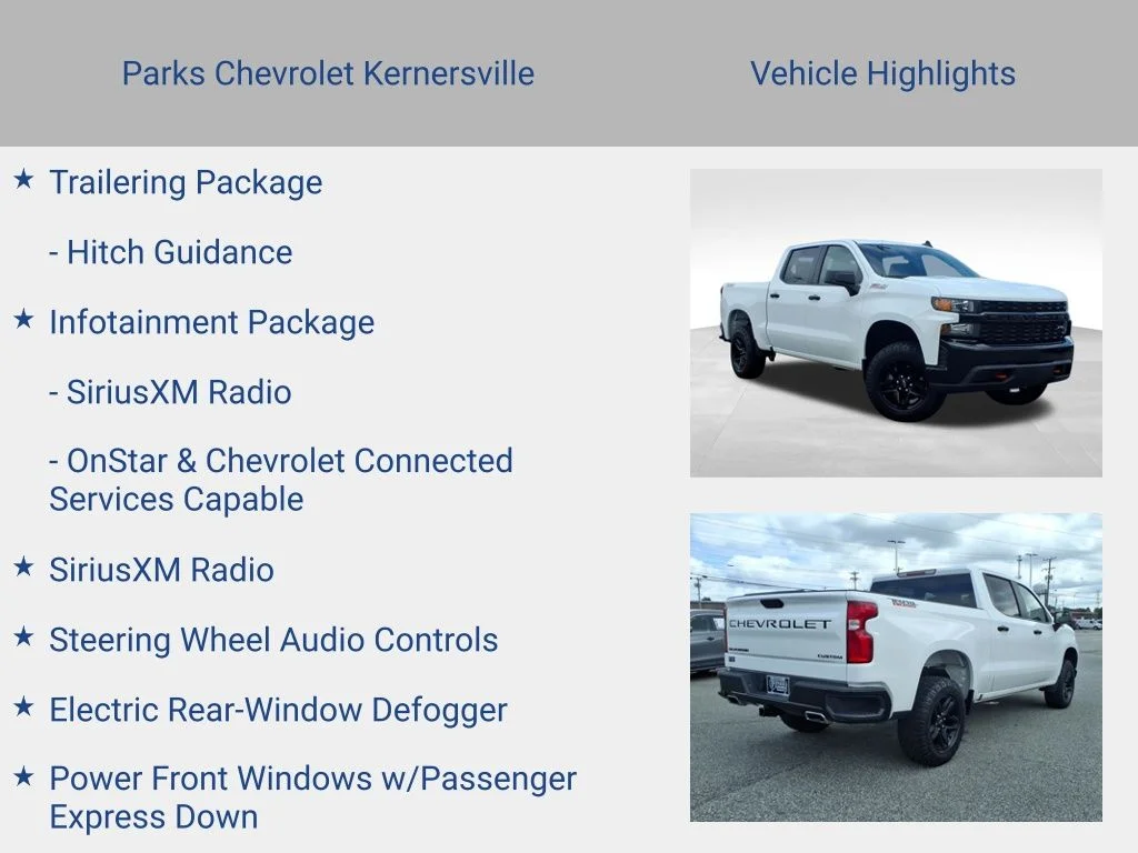 Used 2021 White Chevrolet Custom Trail Boss image 31