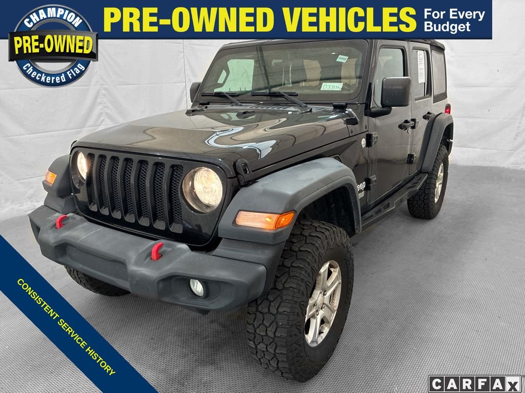 Used 2018 Black Jeep Unlimited Sport S image 1