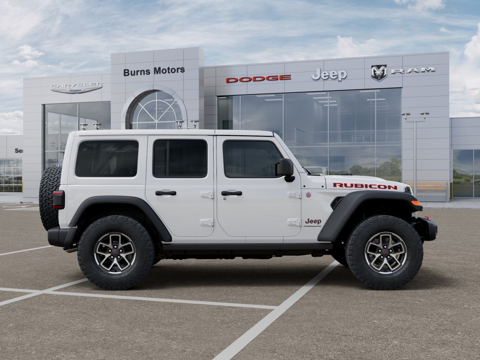 New 2026 Bright White Clear-Coat Exterior Paint Jeep Rubicon 4-Door image 47