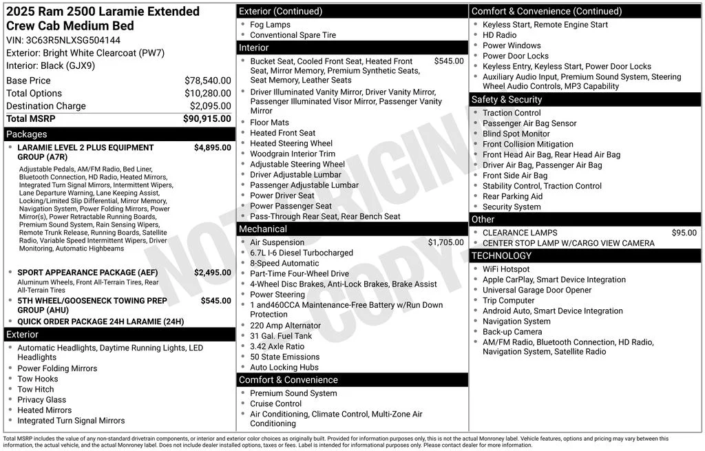 Used 2025 White Ram Laramie image 6
