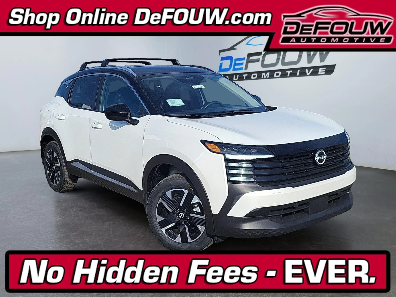 New 2026 Aspen White Tricoat/Super Black Nissan SV image 1