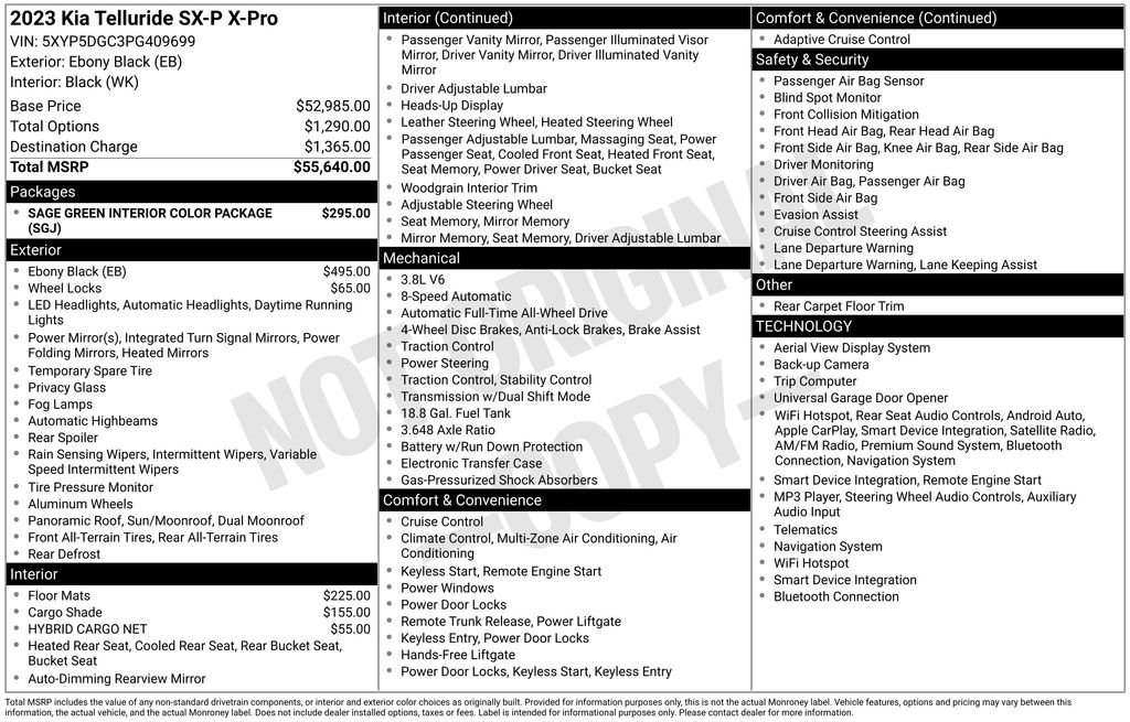 Used 2023 Black Kia SX-Prestige X-Pro image 26