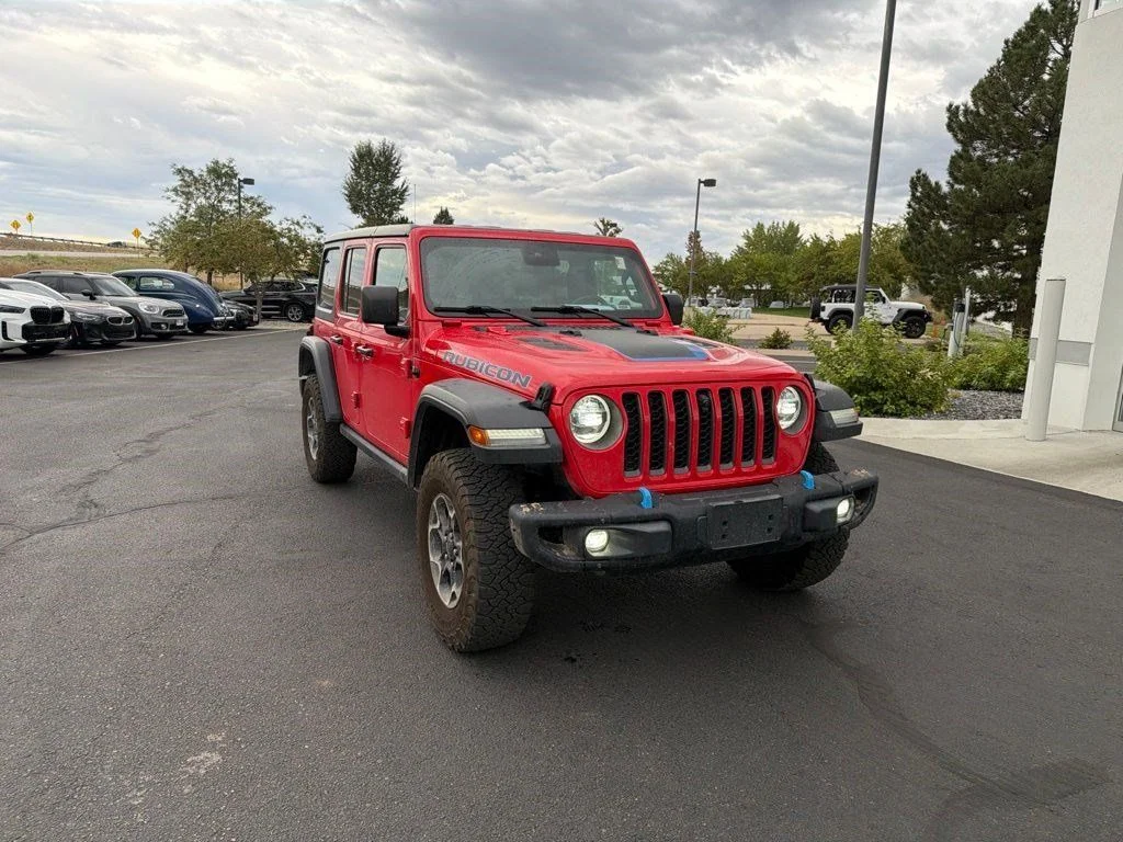 Used 2021 Red Clearcoat Jeep Unlimited Rubicon 4xe image 7