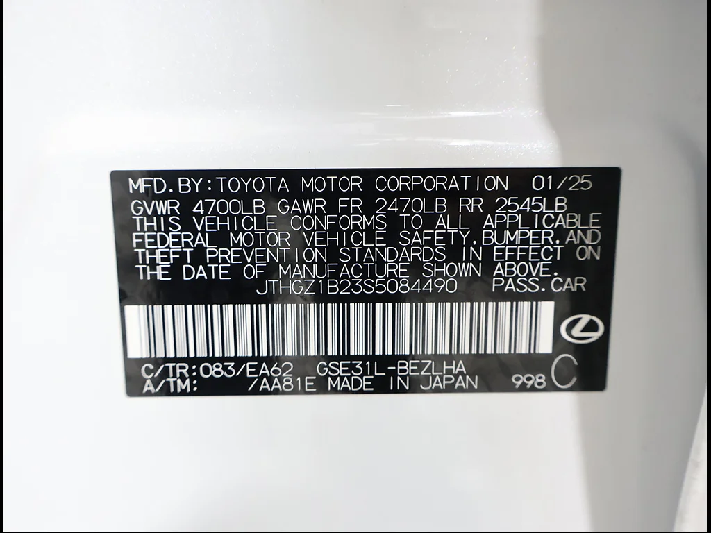 Certified Used 2025 Ultra White Lexus F SPORT image 12
