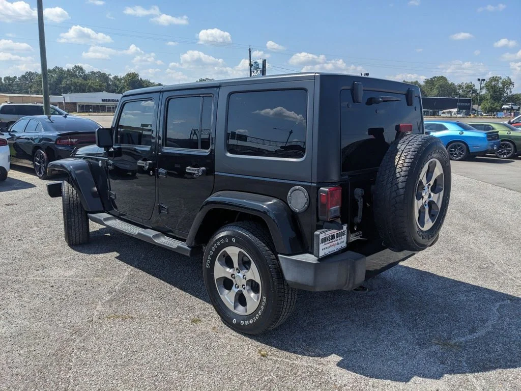 Used 2017 black Jeep 4d Convertible Sahara image 3