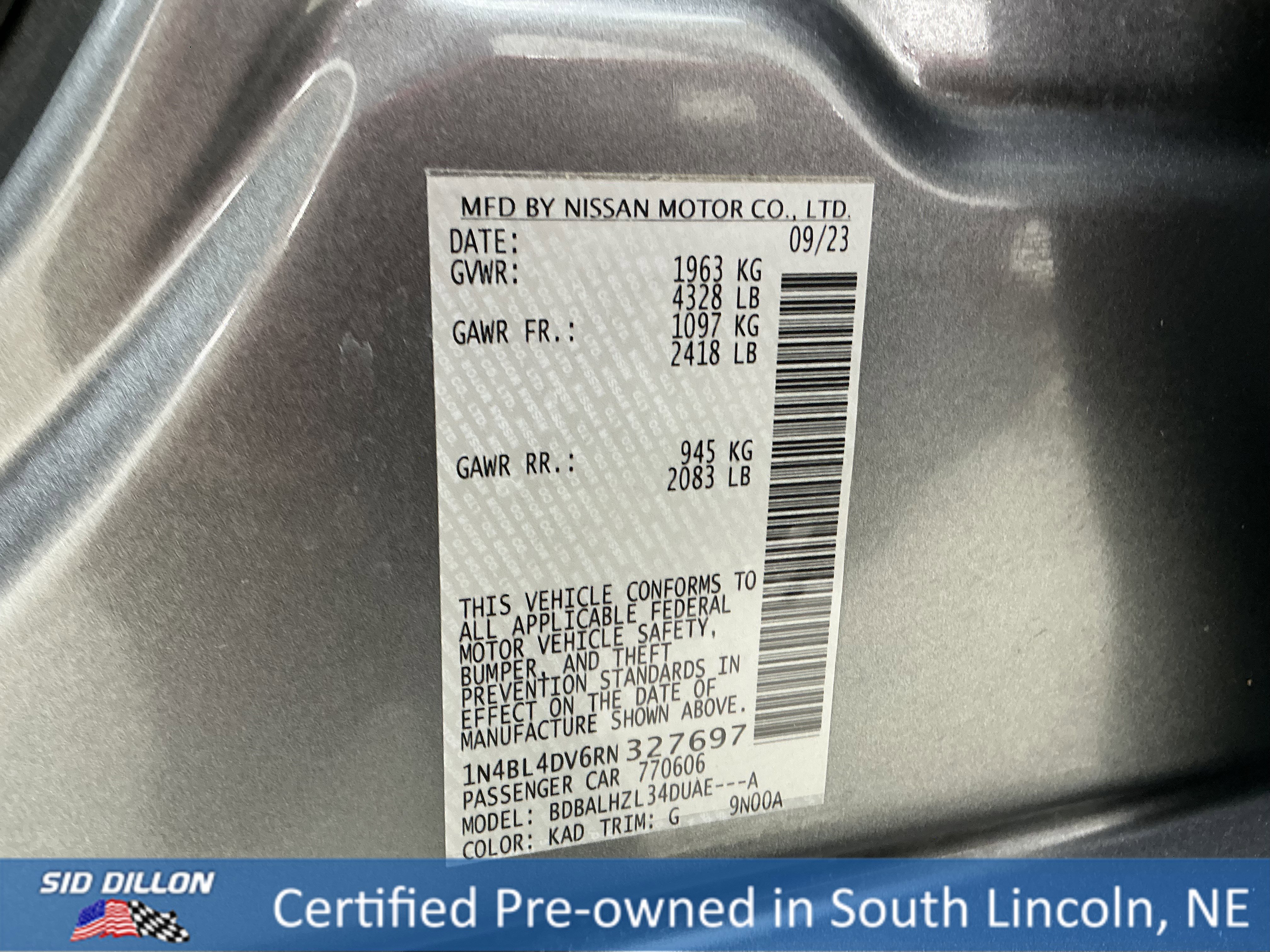 Used 2024 Gun Metallic Nissan 2.5 SV image 14