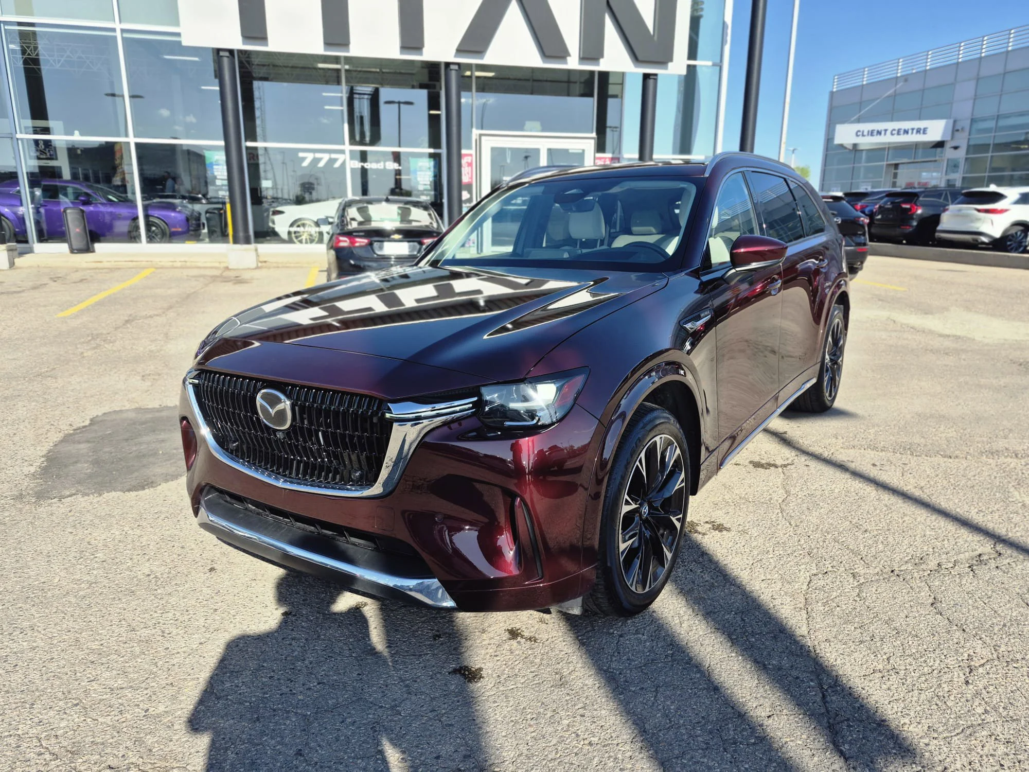 Certified Used 2024 Artisan Red Metallic Mazda Signature AWD*7 Pass | Adaptive Cruise | Nav | 360 Cam | Cooled Leather | Pano Roof | Htd Wheel image 3