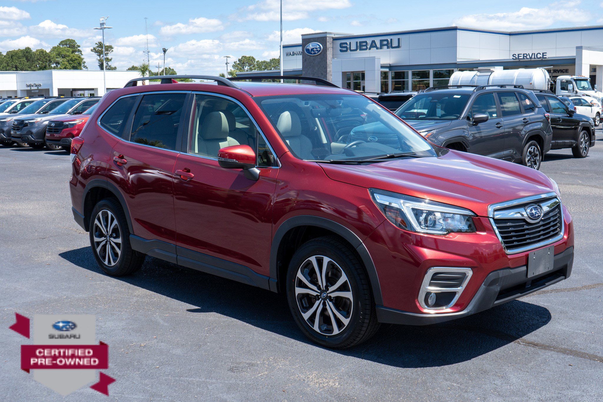 Used 2019 Crimson Red Pearl Subaru Limited image 1