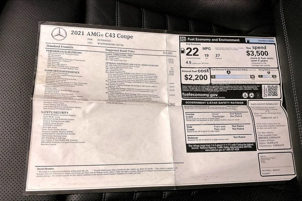 2021 Mercedes-Benz C-Class Coupe AMG C43 - Photo 20